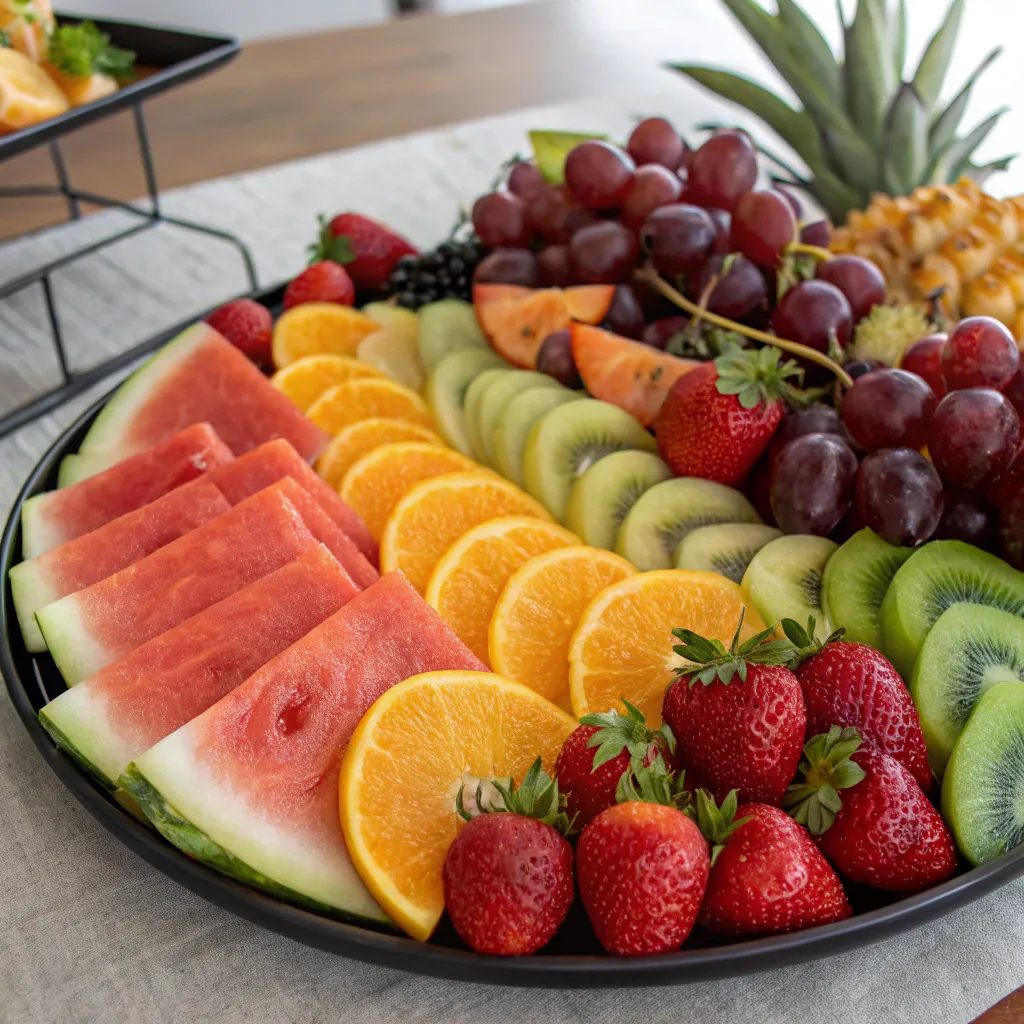 A colorful fruit platter